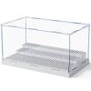 Mlikero Display Case for Minifigures Action Figures Blocks, Removable Minifigure Display Case Box Storage for Collection Bricks Blocks Toys, Grey view 1