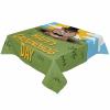 ZOE GARDEN Square Tablecloth Waterproof & Stainproof Tablecloths, Happy Groundhog Day Washable Polyester Table Cloth Wrinkle-Free Fabric Table Cover for Dining/Party/Wedding Spring Green Blue Holiday view 2