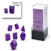 Chessex Dice Set  10mm Borealis Purple/Gold Luminary Polyhedral Dice Set  Dungeons and Dragons D&D DND TTRPG Dice  Includes 7 Dice - D4 D6 D8 D10 D12 D20 D% (CHX20587) view 1