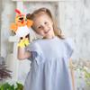Easfan Chicken Hand Puppet Plush Animal Toy with Movable Mouth for Role Play Storytelling Preschool Teaching Birthday Gifts for Kids Boys Girls, 11'' view 3