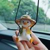 2 Pack Swinging Duck Car Hanging Ornament, Cute Swing Duck Rear View Mirror Hanging Pendant Car Accessories Interior Funny Toy Gifts for Men Women view 2