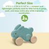PlanToys Blue Push Along Bunny Wooden Montessori Movement and Coordination Toy | Gross Motor, Rhythm and Cause & Effect Early Learning Activity | Eco Friendly Push Toy for Active Play view 2