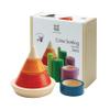 PlanToys Cone Sorting Wooden Toy Set for Kids Ages 3+ | Montessori Colour & Size Recognition Activity for Fine Motor Skills, Logic & Focus | Eco-Friendly Educational Toy view 1