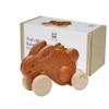 PlanToys Brown Push Along Bunny Wooden Montessori Movement and Coordination Toy | Gross Motor, Rhythm and Cause & Effect Early Learning Activity | Eco Friendly Push Toy for Active Play view 1