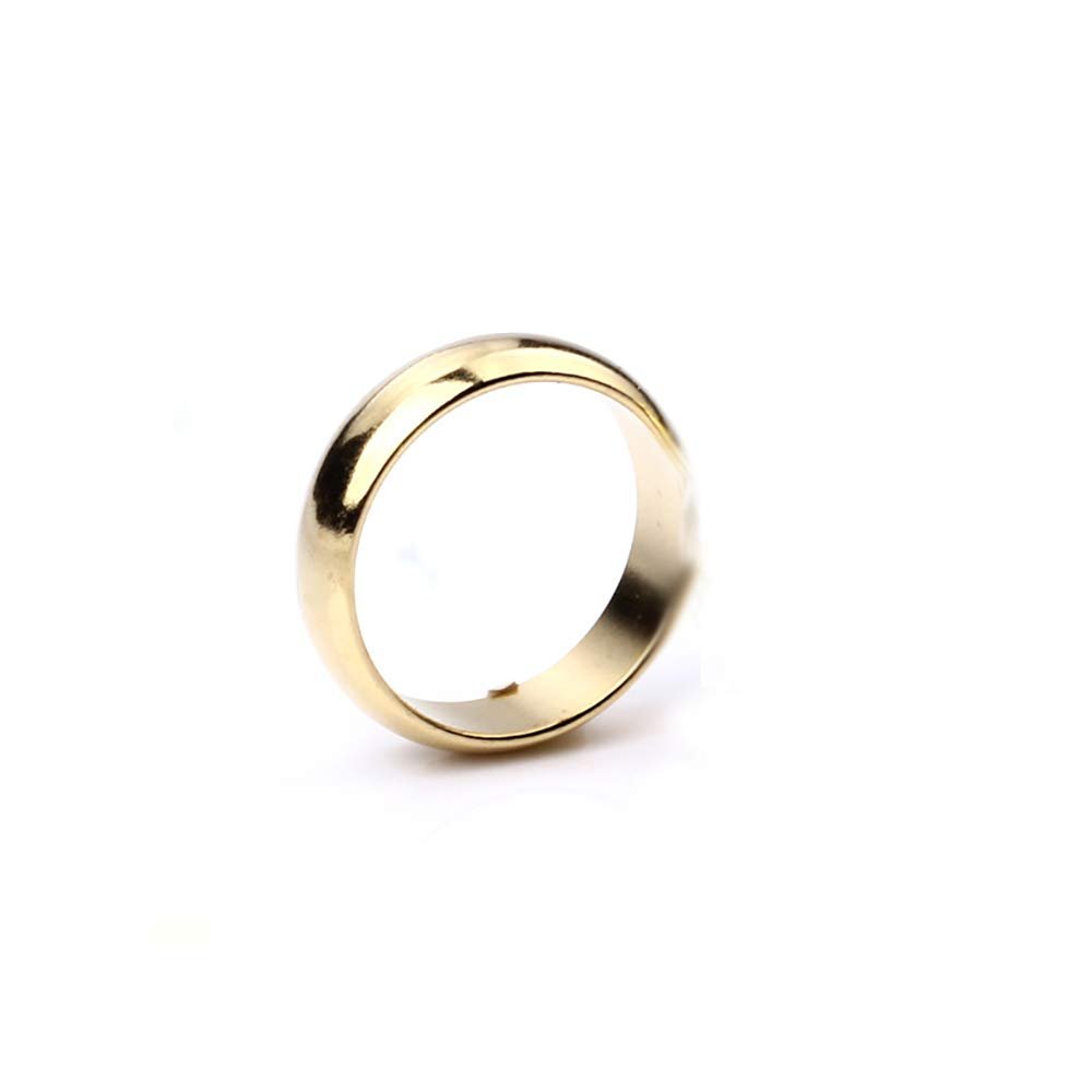 Enjoyer Silver Cambered PK Ring Strong Magnetic Ring for Professional Magician Stage Magic Tricks Props Accessory (Gold-18MM)