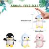 Anboor Small Stuffed Animals 4.3 Inch Penguin Plush Animal Toy with Keychain Award Goodie Bag Fillers Backpacks Animal Themed Party Favors (Black) view 2