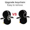 Anboor Small Stuffed Animals 4.3 Inch Penguin Plush Animal Toy with Keychain Award Goodie Bag Fillers Backpacks Animal Themed Party Favors (Black) view 3