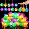 Sotiff 18 Pcs Light up Ball Spiky LED Bouncy Ball Flashing Squeaky Multicolor Puffer Toy Rubber Sensory Toy Carnival Prizes Bulk Party Favors for Teens, Adults, Children view 1