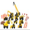 CAT Construction Toys, Little Machines Mega Set  40+ Pieces with XL Crane & Excavator, 10 Mini Vehicles, Road Signs, Cones, Boulders & Barricades, Indoor/Outdoor STEM Toy for Kids Ages 3 + view 1