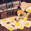 Charniol 200 Pcs St. Patrick's Day Pirate Gold Coins Plastic Gold Treasure Fake Pirate Coins Decorations for Party Favor Supplies, Treasure Hunting Game Party Decorations view 3
