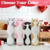 SHINUOER Cute Cat Plush Long Body Pillow  Soft Cartoon Stuffed Animal Doll, Kawaii Cat Plushie Cuddle Toy for Kids, Girls & Girlfriend (Black, 27.5 Inch) view 2