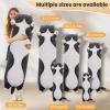 SHINUOER Cute Cat Plush Long Body Pillow  Soft Cartoon Stuffed Animal Doll, Kawaii Cat Plushie Cuddle Toy for Kids, Girls & Girlfriend (Black, 27.5 Inch) view 3