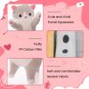 SHINUOER Cute Cat Plush Long Body Pillow  Soft Cartoon Stuffed Animal Doll, Kawaii Cat Plushie Cuddle Toy for Kids, Girls & Girlfriend (Black, 27.5 Inch) view 4