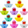 10 Pack: Numbers Counting Rubber Ducks Colorful Bath Toys - 1, 2, 3 Learn to Count Numeracy Early Learning Educational Bathtime Squeak Duckies Bathtub Set for Kids, Toddlers view 1