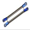 2pc Set Upgrades Stainless Steel Adjustable Rear Upper Chassis Link Tie Rods with Aluminium Ends with Team LOSI 1/6 4WD Super Baja Rey 2.0 LOS05021 rc Cars by GPM (Blue) view 1
