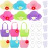 Zhanmai 6 Sets Girls Tea Party Dress Play Set Includes 6 Daisy Tea Party Hats, 6 Straw Purse, 6 Pairs Gloves, 6 Pearl Necklace Bracelet Set for Girls Princess Tea Birthday Supplies view 1
