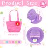 Zhanmai 6 Sets Girls Tea Party Dress Play Set Includes 6 Daisy Tea Party Hats, 6 Straw Purse, 6 Pairs Gloves, 6 Pearl Necklace Bracelet Set for Girls Princess Tea Birthday Supplies view 2