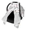 Personalized Cute Tortoise Hippo Baby Infant Car Seats Canopy for Babies with Name, Custom Car Seat Covers for Baby Boys Girls, Peekaboo Minky Nursing Breastfeeding Stroller Canopies for Newborn view 2