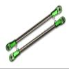 2pc Set Upgrades Stainless Steel Adjustable Rear Upper Chassis Link Tie Rods with Aluminium Ends with Team LOSI 1/6 4WD Super Baja Rey 2.0 LOS05021 rc Cars by GPM (Green) view 1