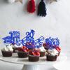 24 Pack Blue 2026 Graduation Cupcake Toppers Glitter So Proud of You Done Diploma Grad Cap Cupcake Picks You Did it Cake Decorations for 2026 Graduation Theme Party Decorations Supplies view 4