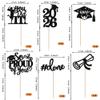 24 Pack Black 2026 Graduation Cupcake Toppers Glitter So Proud of You Done Diploma Grad Cap Cupcake Picks You Did it Cake Decorations for 2026 Graduation Theme Party Decorations Supplies view 2