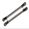 2pc Set Upgrades Stainless Steel Adjustable Rear Upper Chassis Link Tie Rods with Aluminium Ends with Team LOSI 1/6 4WD Super Baja Rey 2.0 LOS05021 rc Cars by GPM (Black) view 1