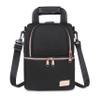 Meichoon Breast Milk Baby Bottle Cooler Bag Waterproof Baby Food Insulation Maternity Backpack Double Layer Fresh Keeping Travel Handbag for Nursing Mom Daycare UH12 Black view 1