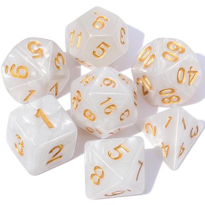 CiaraQ DND Polyhedral Dice Set with a Black Dice Bag for D&D RPG MTG Role Playing Table Games