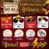 ALL-IN-1 Magical Wizard Balloons Garland Arch Kit with BONUS Hat, Wings, Lightning, Stars  Wizard Birthday Party Decorations & Supplies for Baby Shower, Chosen One, Burgundy Black Hogwarts Balloons view 3