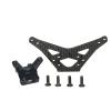 KYX Racing Carbon Fiber Rear Shock Tower Wing Stay Upgrades Parts Accessories for 1/16 RC Crawler Car LOSI Mini-B Buggy (Black) view 1