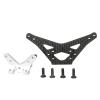 KYX Racing Carbon Fiber Rear Shock Tower Wing Stay Upgrades Parts Accessories for 1/16 RC Crawler Car LOSI Mini-B Buggy (Black) view 4