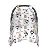 Personalized Smile Cow and Milk Baby Infant Car Seats Canopy for Babies with Name, Custom Car Seat Covers for Baby Boys Girls, Peekaboo Minky Nursing Breastfeeding Stroller Canopies for Newborn view 1
