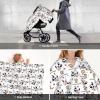 Personalized Smile Cow and Milk Baby Infant Car Seats Canopy for Babies with Name, Custom Car Seat Covers for Baby Boys Girls, Peekaboo Minky Nursing Breastfeeding Stroller Canopies for Newborn view 3