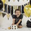YESSWL Highchair Banner - 1st Birthday Decorations, Black & Gold Wild One Theme, Photo Booth Props, Party Supplies view 2