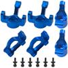 Vgoohobby Aluminum Steering Blocks Caster Blocks C-Hubs Stub Axle Carriers Knuckles Set C-Cup Upgrades Parts Compatible with 1/18 LaTrax Teton Desert Prerunner Rally RC Car,Replace #7532 7552X (Blue) view 1