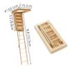 Odoria 1/12 Miniature Folding Attic Stairs Dollhouse Furniture Accessories view 4