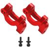 Vgoohobby Aluminum Steering Blocks Caster Blocks C-Hubs Stub Axle Carriers Knuckles Set C-Cup Upgrades Parts Compatible with 1/18 LaTrax Teton Desert Prerunner Rally RC Car,Replace #7532 7552X (Red) view 3