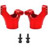 Vgoohobby Aluminum Steering Blocks Caster Blocks C-Hubs Stub Axle Carriers Knuckles Set C-Cup Upgrades Parts Compatible with 1/18 LaTrax Teton Desert Prerunner Rally RC Car,Replace #7532 7552X (Red) view 4