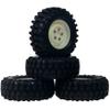 HOBBYMARKING RC Buggy Rubber Tires and Rims RC Wheel Set for 1:10 Tamiya CC01 Wrangler Pajero LC70 F350 Axial D90 TF2 view 1