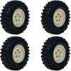 HOBBYMARKING RC Buggy Rubber Tires and Rims RC Wheel Set for 1:10 Tamiya CC01 Wrangler Pajero LC70 F350 Axial D90 TF2 view 2