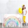 Aerdce Rainbow Tablecloths Rainbow Rectangular Rainbow Clouds Fiesta Carnival Table Covers for Birthday Party Supplies Decorations Supplies,102x62 Inches ZB-1081 view 4