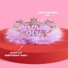 xo, Fetti Birthday Girl Tiara | Acrylic + Purple Fur Crown, Birthday Supplies, Bday Girl Decoration, Princess Party Celebration view 3