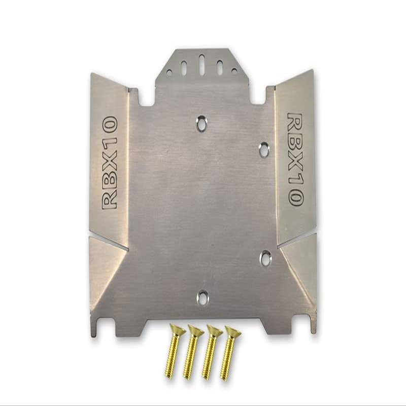 5pc Set Upgrades Stainless Steel Chassis Protection Plate with Axial 1/10 RBX10 Ryft 4WD Scale Rock Bouncer AXI03005 RC Cars by GPM