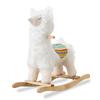 LOLA Rocking Horse Llama by JOON, Great for Toddler Development, Incredibly Soft Shaggy Fur, Safe Rocker with Sturdy Wooden Handles & Base, Boost Imagination & Creativity with Lullaby Sounds, White view 1