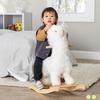 LOLA Rocking Horse Llama by JOON, Great for Toddler Development, Incredibly Soft Shaggy Fur, Safe Rocker with Sturdy Wooden Handles & Base, Boost Imagination & Creativity with Lullaby Sounds, White view 2