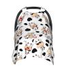 Personalized Cute Cow and Cow Spot Baby Infant Car Seats Canopy for Babies with Name, Custom Car Seat Covers for Baby Boys Girls, Peekaboo Minky Nursing Breastfeeding Stroller Canopies for Newborn view 1