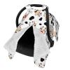 Personalized Cute Cow and Cow Spot Baby Infant Car Seats Canopy for Babies with Name, Custom Car Seat Covers for Baby Boys Girls, Peekaboo Minky Nursing Breastfeeding Stroller Canopies for Newborn view 2