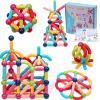 COUOMOXA Magnetic Building Blocks STEM for Toddlers: 74pcs Montessori Magnet Toys for 3 4 5 6 7 8+ Years Old Kids - Sensory Toys for Preschool Gifts-Starter Set - Birthday Gift for Boys Girls view 1