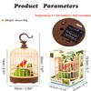 HWD Voice-Activated Induction Birds Birdcage Toy, Talking Chirping Fluttering Parrot Birds Toys Gifts for Baby Toddler Kids Children (A) view 2