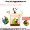 HWD Voice-Activated Induction Birds Birdcage Toy, Talking Chirping Fluttering Parrot Birds Toys Gifts for Baby Toddler Kids Children (A) view 3